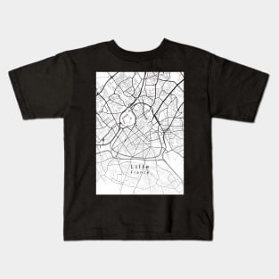 Lille France City Map Kids T-Shirt